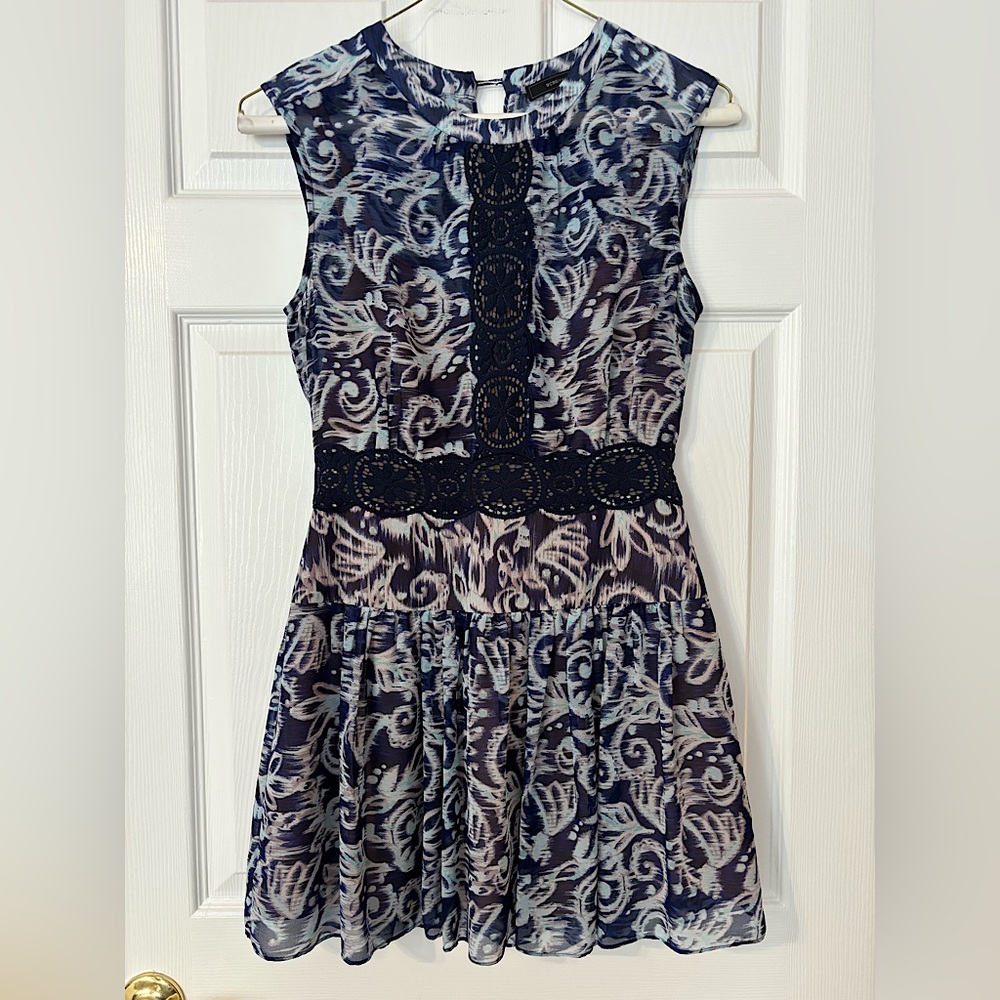 BCBG Blue Pattern Dress